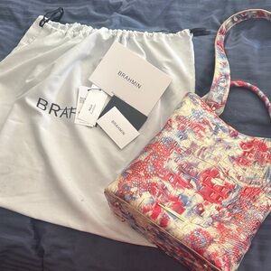Brahmin Colorful Leather bucket satchel
